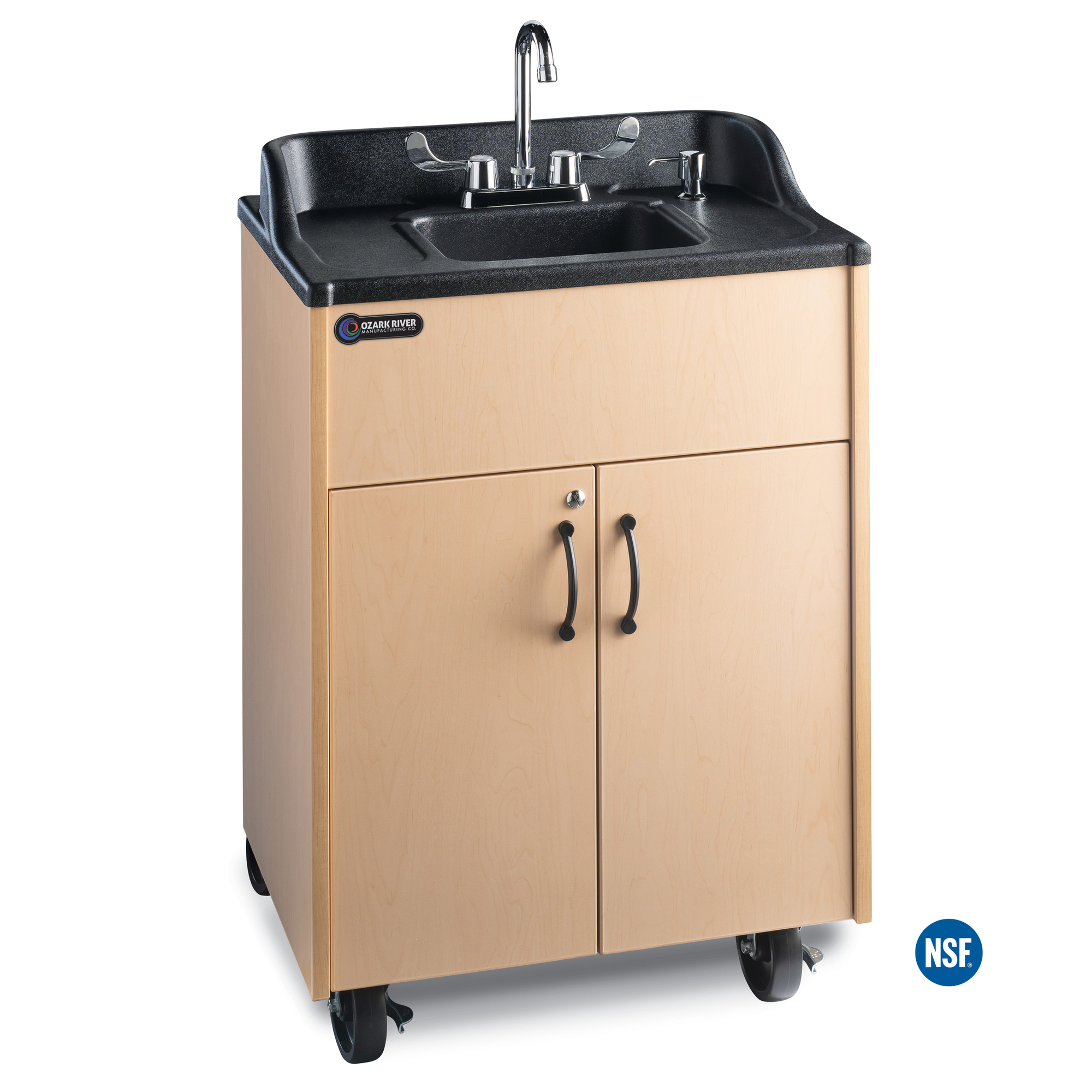 Ozark River Holdings, LLC, Portable sink, hot cold, ABS countertop/basin, Model# Premier Maple